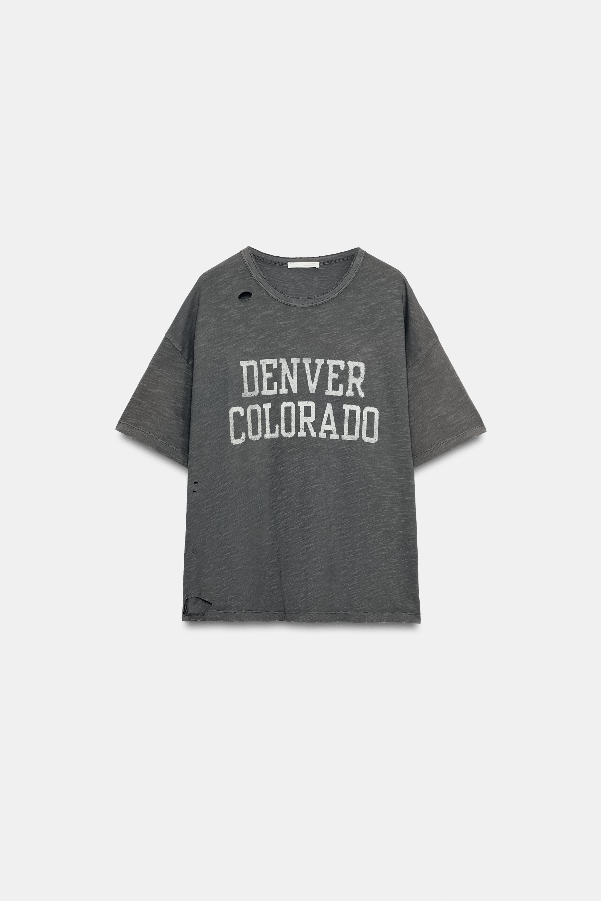 OVERSIZED RIPPED TEXT T-SHIRT